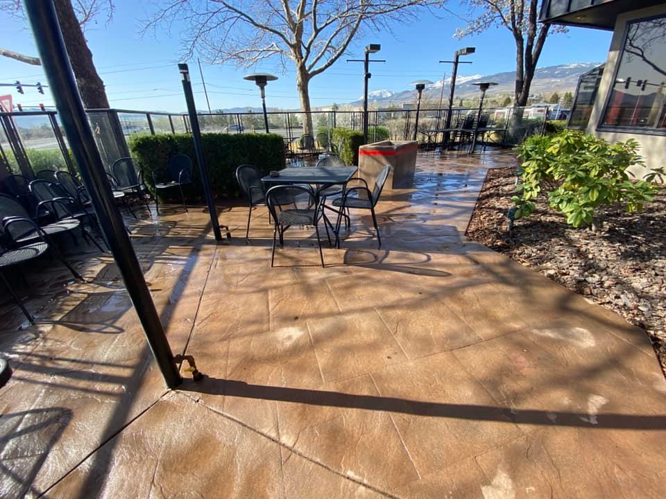 Commercial patio cleaning
