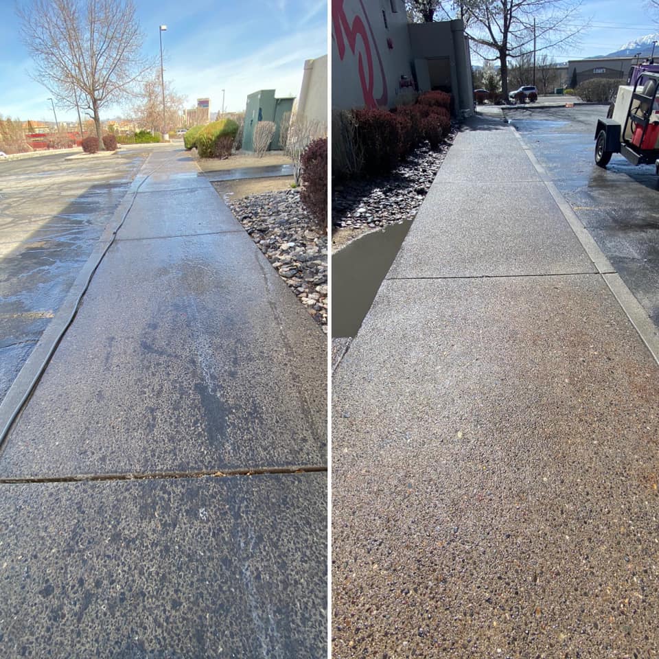 Sidewalk, before and after