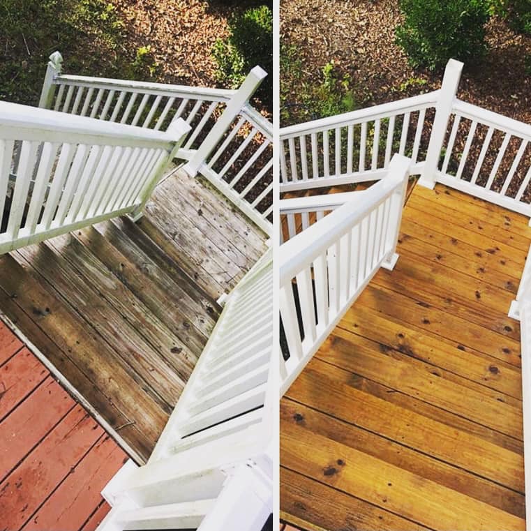 Deck before and after